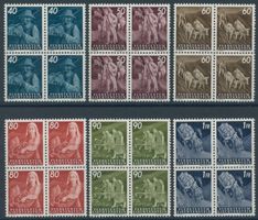 FL - 1951 - Landarbeit - Viererblock - postfrisch **