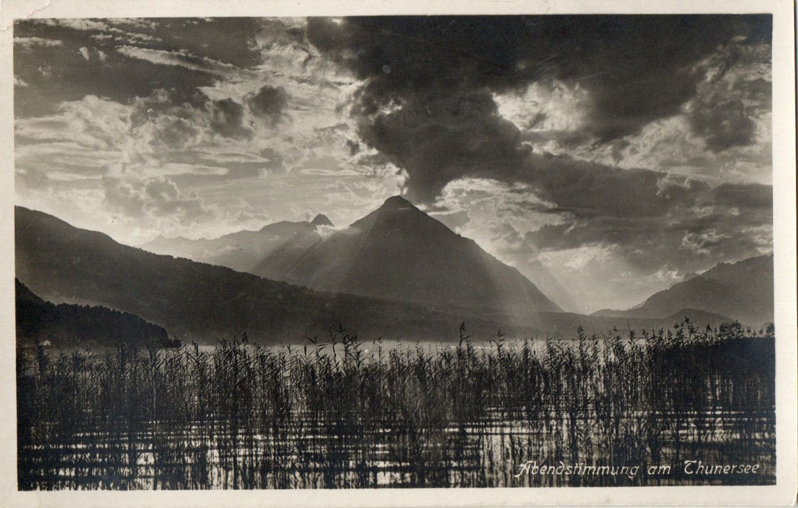Cartoline postali: Abendstimmung am Thunersee – Usato da Melano venduto da pisonsdro