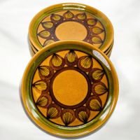 8 assiettes Burkhart céramique motif floral tradition suisse
