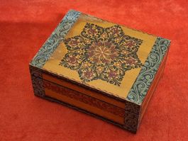 Schmuckkästchen Holz bemalt Vintage Geschenkidee Weihnachten