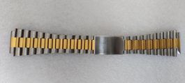 Uhrenarmband Stainless Steel, 20mm Anstoss, Bicolor, neu
