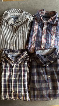 Lot de 9 chemises Tommy Hilfiger XL homme manches longues