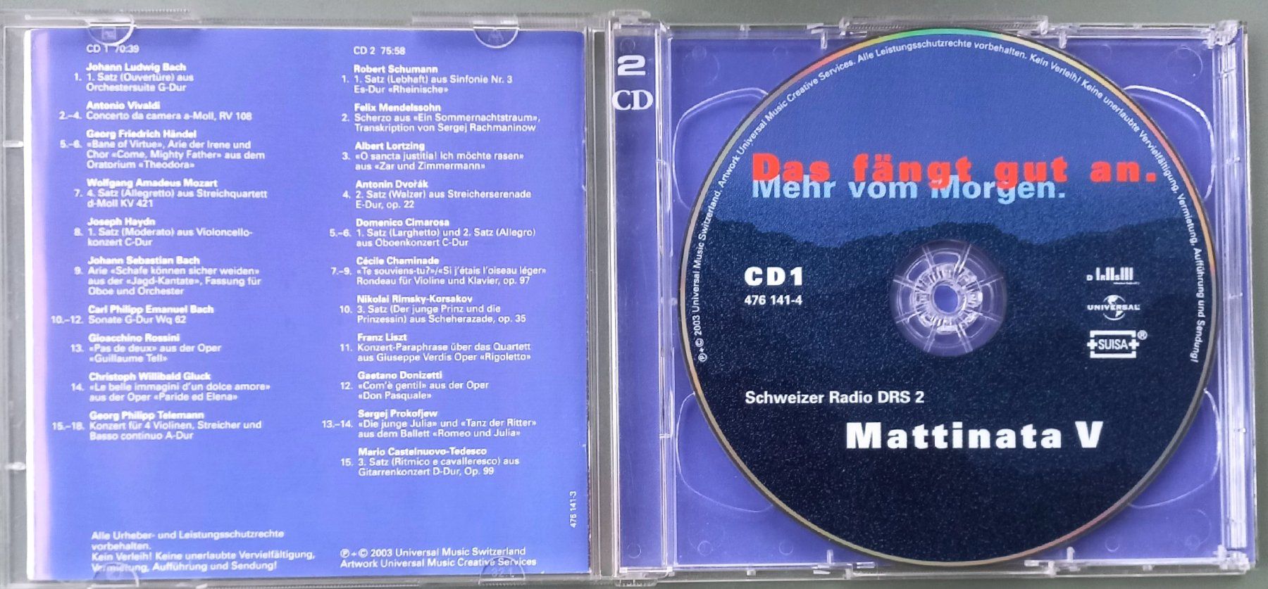 CD: Doppel CD - Matinata V - Klassische Musik – Usato da Niederuzwil venduto da lubimaja 2