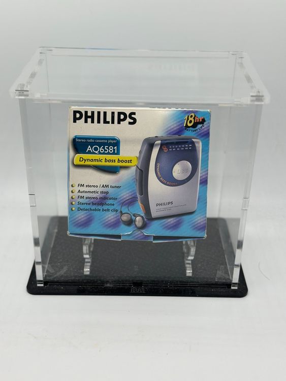 Baladeur Cassette Philips AQ6585 Walkman Vintage Avec Radio FM, Dynamic Bass Boost, Gris