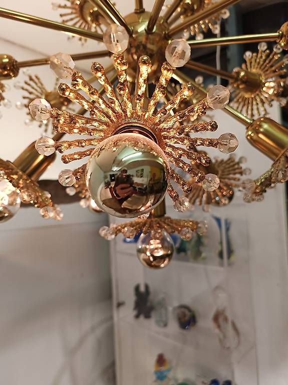 Lampadari & plafoniere: Sputnik Deckenlampe vintage 70s goldig – Usato da Winterthur venduto da style-and-design.zrh 1