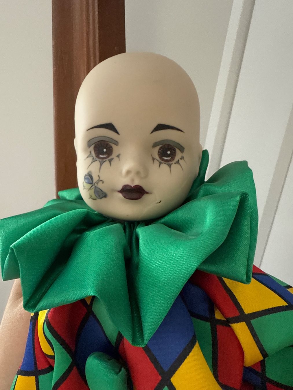 Dipinti: Handgemachte Clownpuppe im Rahmen – Usato da Kirchberg SG venduto da kiki1402 1