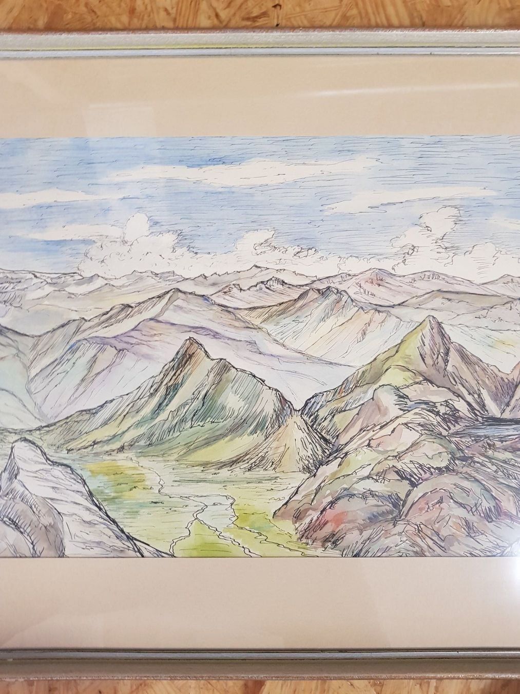 Gemälde: Bild Zeichnung Gemälde Alpenbild H. Beyer – Gebraucht aus Walterswil BE von Lonitti 2