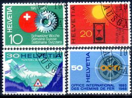 WERBE- GEDENKMARKEN SERIE 1967 GESTEMPELT AUSGABETAG - UT52