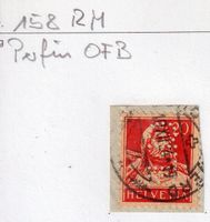 Rollenmarke 158 RM, Perfin OFB mit