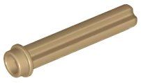 Lego 26 x Achse 3 mit Endnoppe, dunkelbeige(6587)