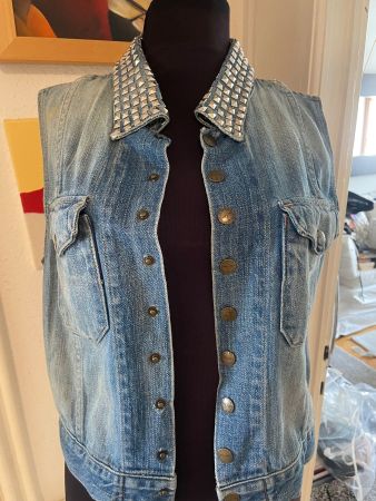 Vintage rock'n'roll Current/Elliott festival boho denimvest