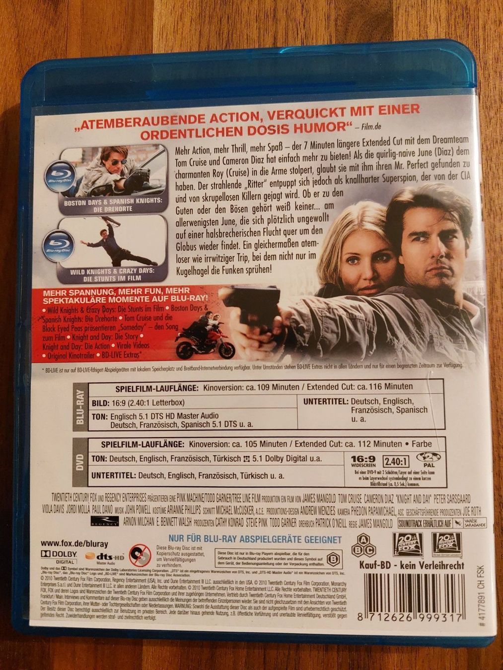 Alle DVDs: Blu Ray & DVD - Knight and Day – Gebraucht aus Rheinfelden von FilmAuktion 1