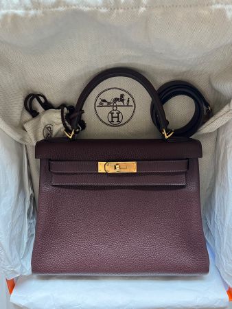 Orig. Hermes Kelly 28 Havane GHW 2020 orig. Rechnung
