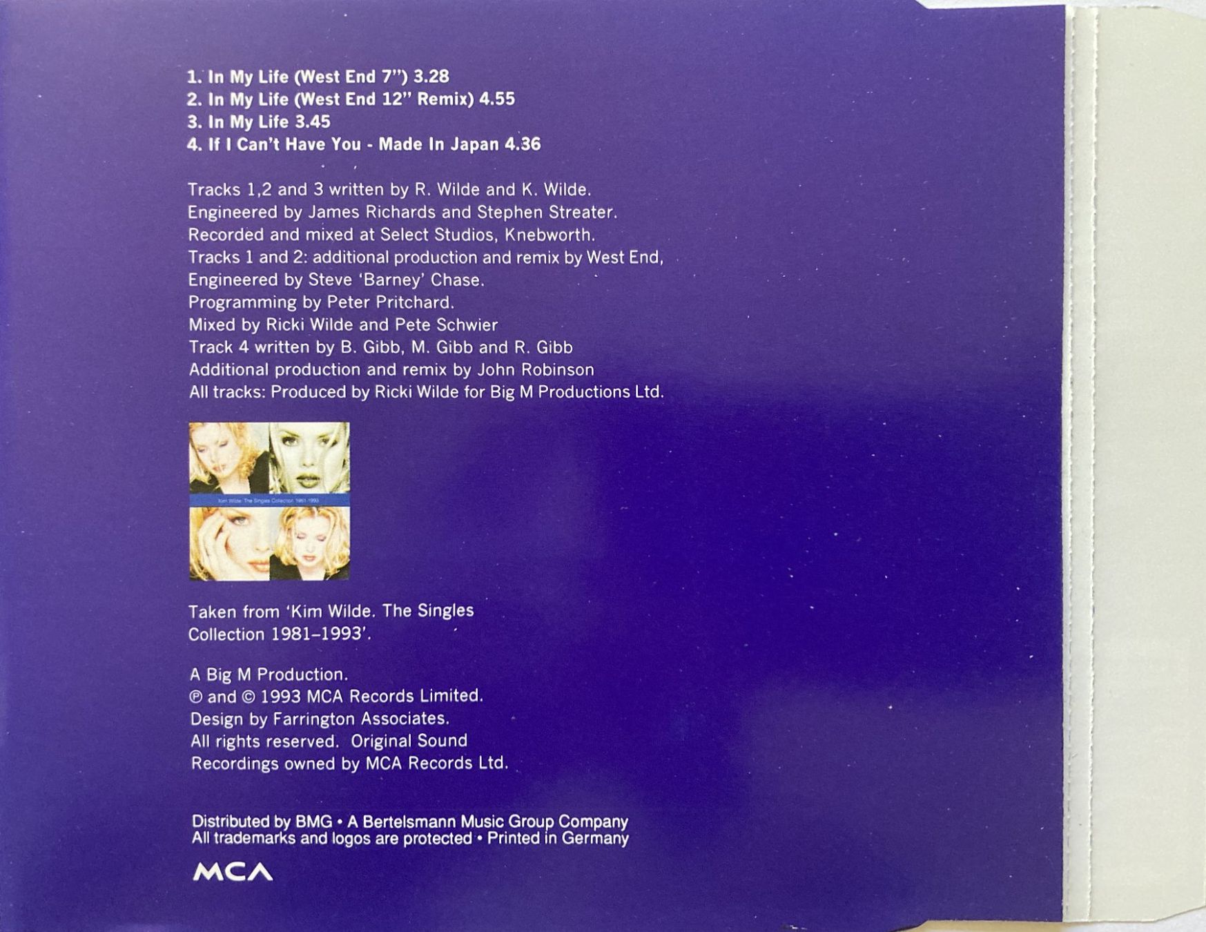 CDs: KIM WILDE - IN MY LIFE – Gebraucht aus Bottens von hotter-than-hell 1