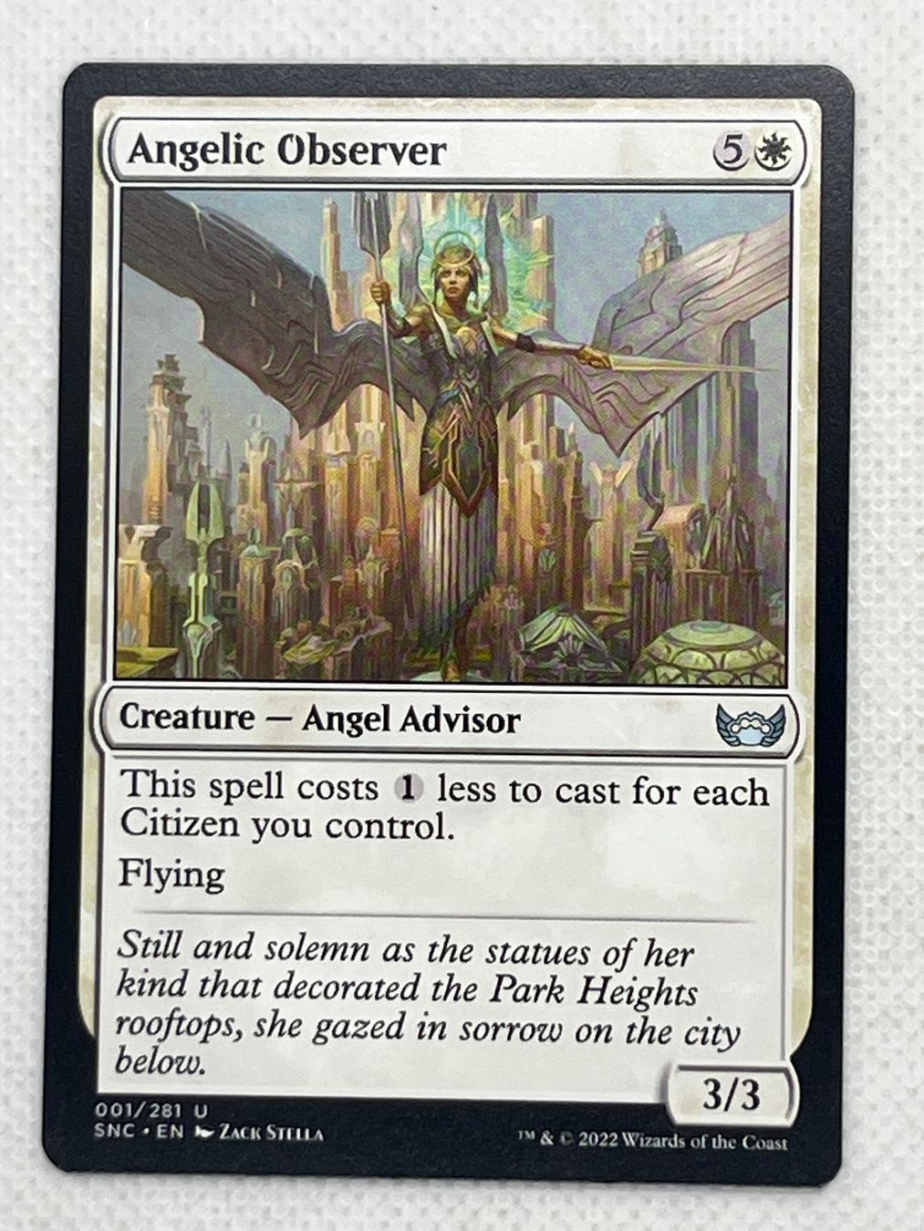 Magic The Gathering Carte collezionabili: MTG Angelic Observer SNC 001 Englisch Uncommon – Usato da Hinterkappelen venduto da Kim1992