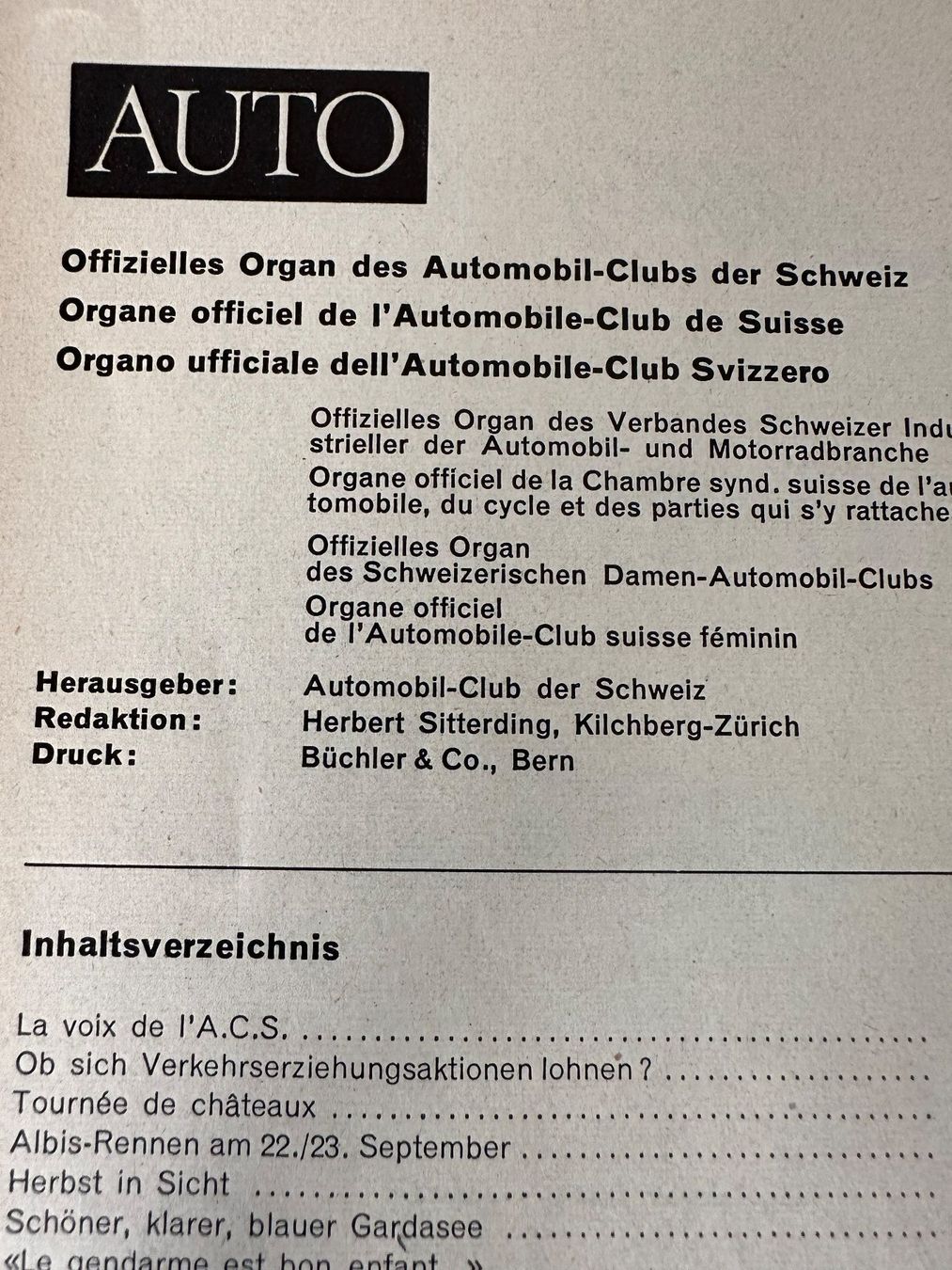 Riviste & Magazine: Zeitschrift  " AUTO " ACS 1951 – Usato da Boswil venduto da pavo1 3