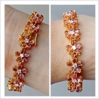 Armband Silber 925 Gelbgold vergoldet mit Turmalin