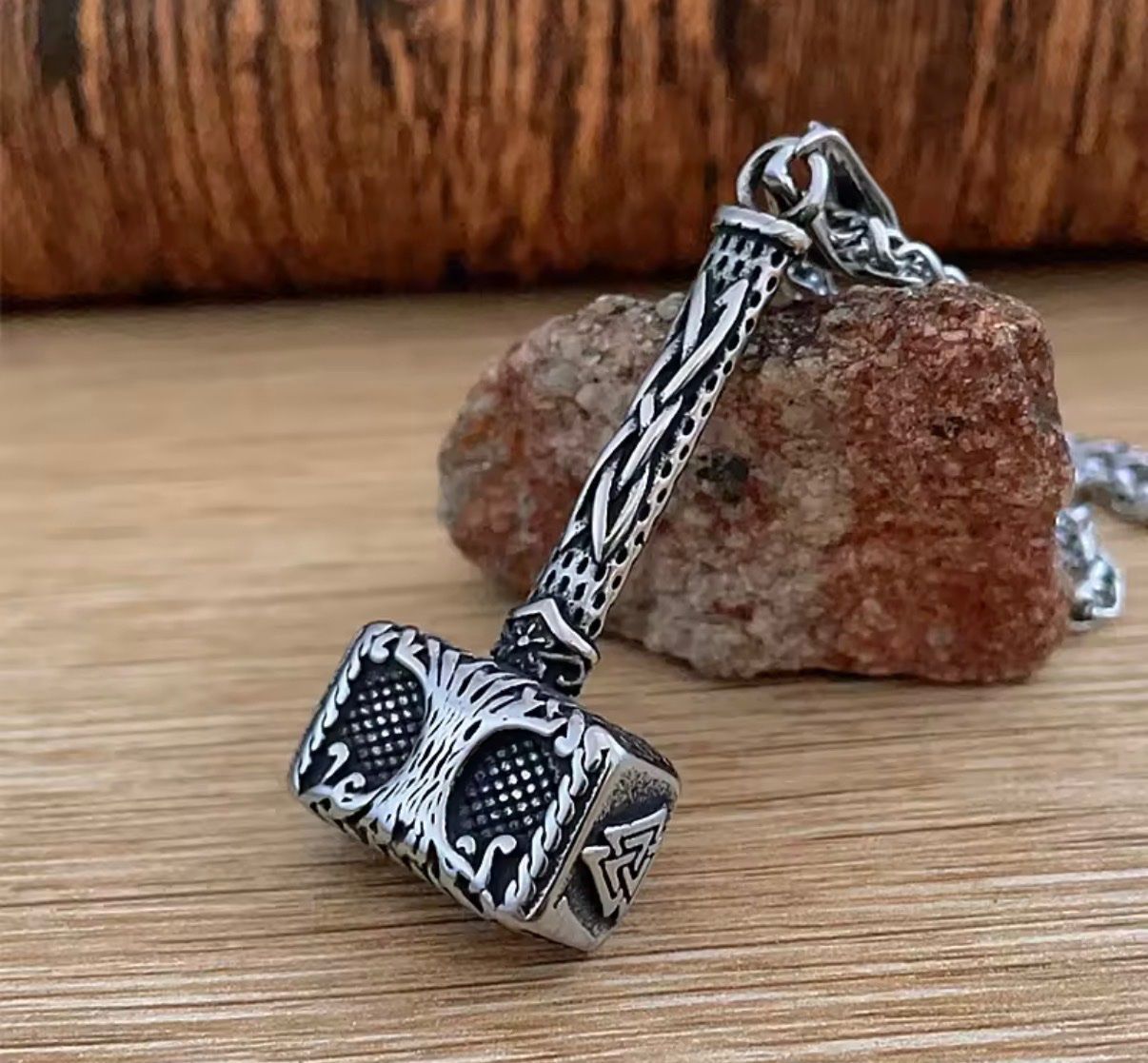 Ciondoli: Thor Hammer Halskette Edelstahl Wikinger Schmuck – Nuovo (secondo la descrizione) da Gams venduto da Mariawicca 2