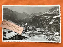 Wengen alte Postkarte mit Schnee Winterlandschaft Schweiz