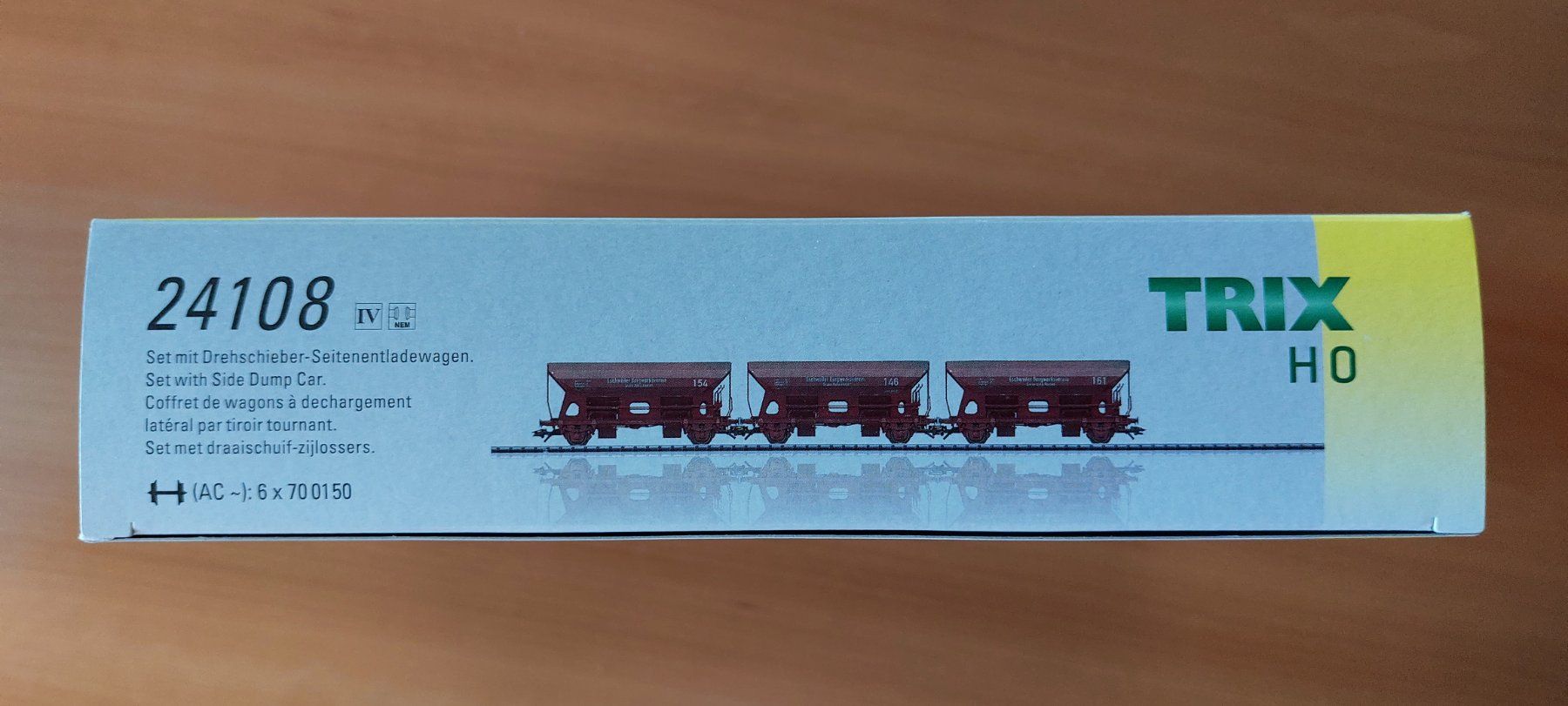 Trix Modellini di ferrovie: TRIX 24108 - Drehschieber-Seitenentladewagen mit Echtkohle! – Nuovo e nell'imballaggio originale da Rotkreuz venduto da MOBAHN-1zu87 5