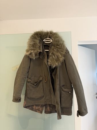 Liu Jo Jeans Parka oliv mit Pelzkragen in gutem Zustand