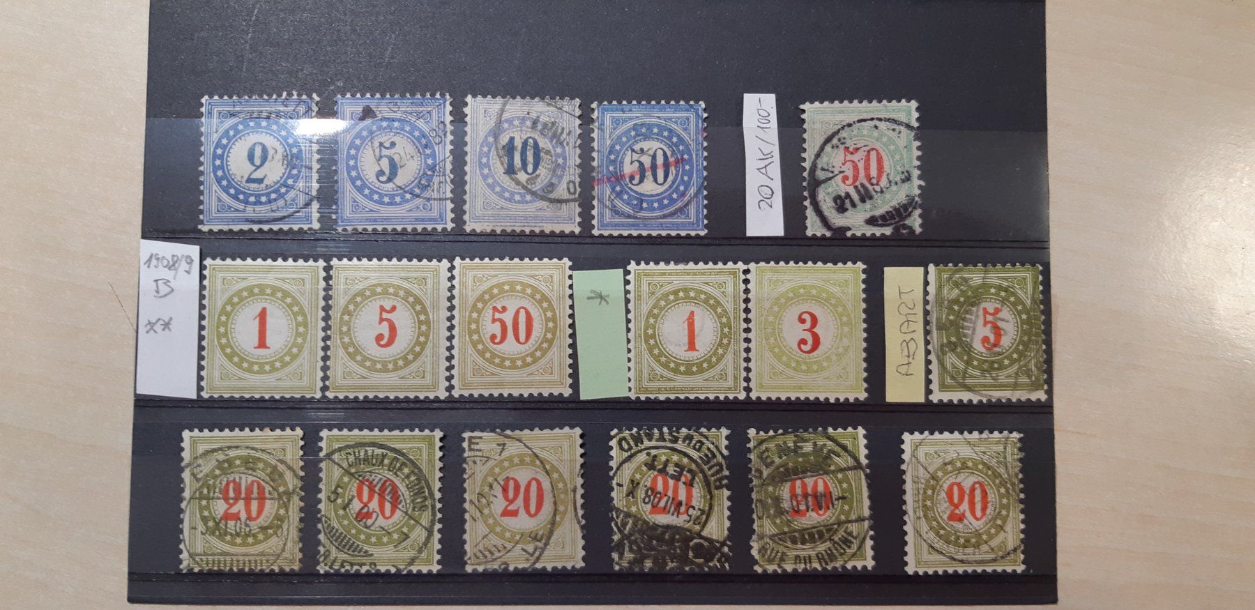 Alle Briefmarken: Nachporto Marken Schweiz – Gebraucht aus Walchwil von Shells1