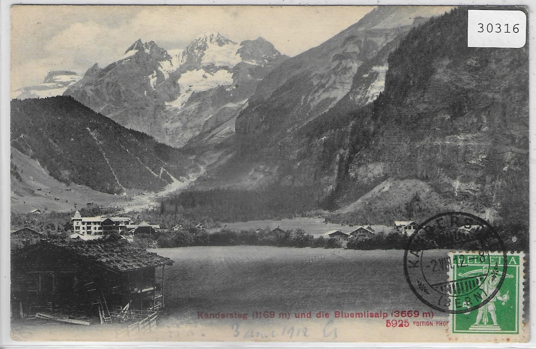 Cartoline postali: Kandersteg und die Blümlisalp – Usato da Ettingen venduto da Kartenplanet