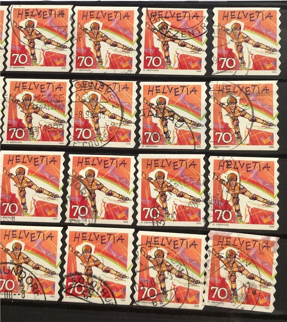 Tutti i francobolli: Nr.953 mit Stempel 28 Stück – Usato da Aarau venduto da Billa007 2