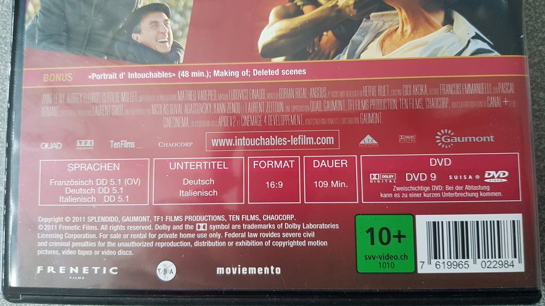 Tutti i DVDs: DVD Inouchables Ziemlich beste Freunde – Usato da Oetwil am See venduto da fineli2 1