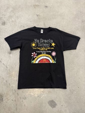 T-shirt Fruit of the Loom noir motif McDonald taille L
