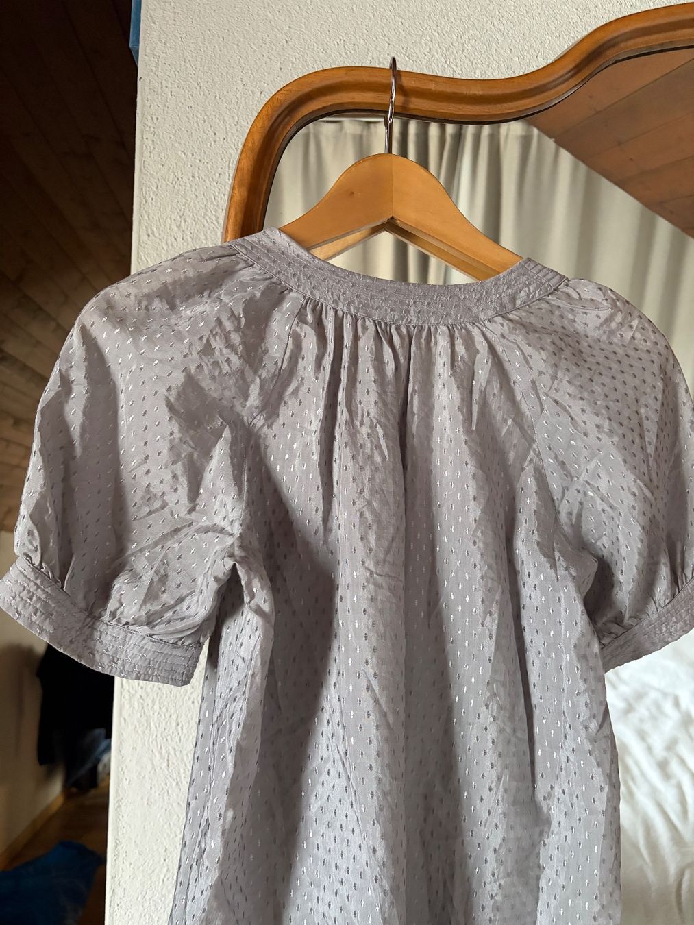 Sandro Vestiti: Sandro Silk & Cotton Sweet Silver Dress – Usato da Luzern venduto da AM2nd 3