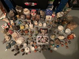 Eulen zum Aufstellen/Aufhängen - diverse Grössen/Materialien