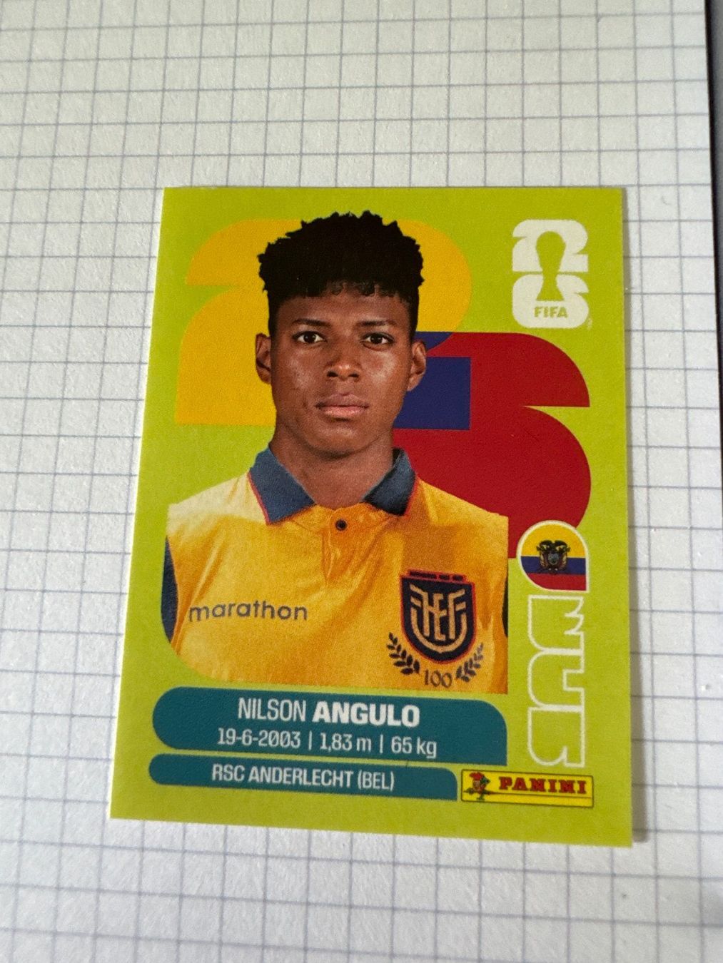 Panini Sammelbilder & Trading cards: Panini Sticker WM 2026, ECU 17 Nilson Angulo – Neu (gemäss Beschreibung) aus Winterthur von mathis-spielsteine