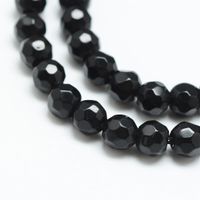 Jade schwarz gefärbt, 4mm, 1 Strang