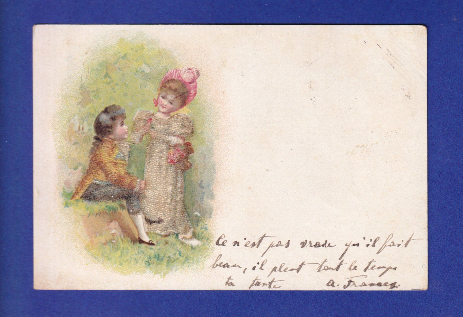 Cartoline postali: ENFANT - Jeune couple – Usato da Pully venduto da nicecards-shop