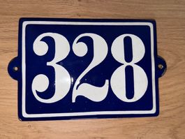 Altes Emailschild Hausnummer 328