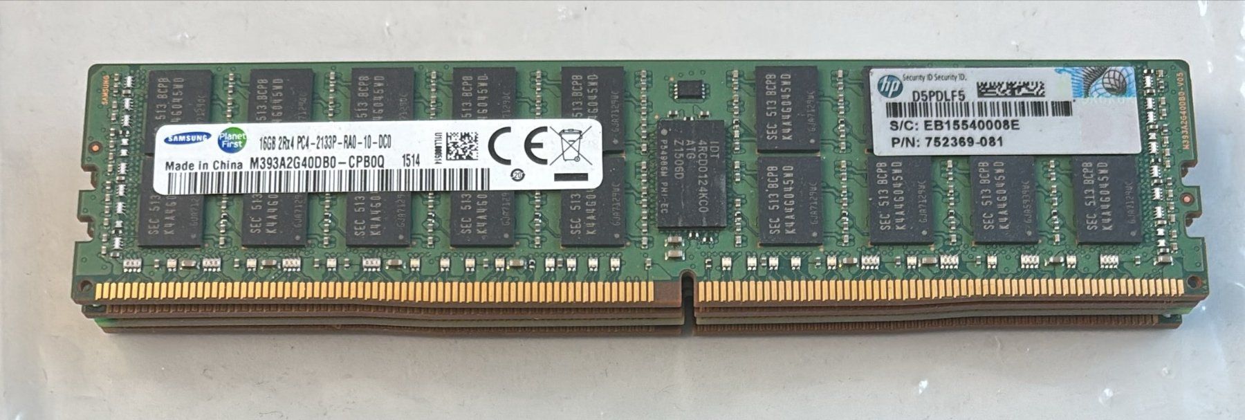 Memory / RAM: 16GB DDR4-2133 ECC Registered RDIMM (Server-RAM) – Gebraucht aus Wallisellen von technik3000