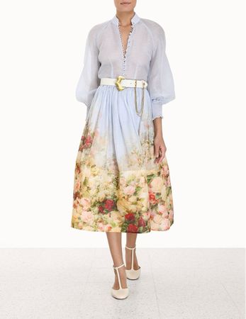Zimmermann Elegant Blouse & Midi Skirt Popular Style