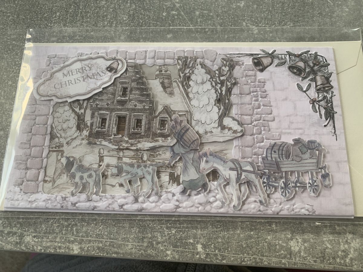 Karten: 3D-Karte Weihnachten – Neu und originalverpackt aus Amriswil von SCHLOSSGEISTLI