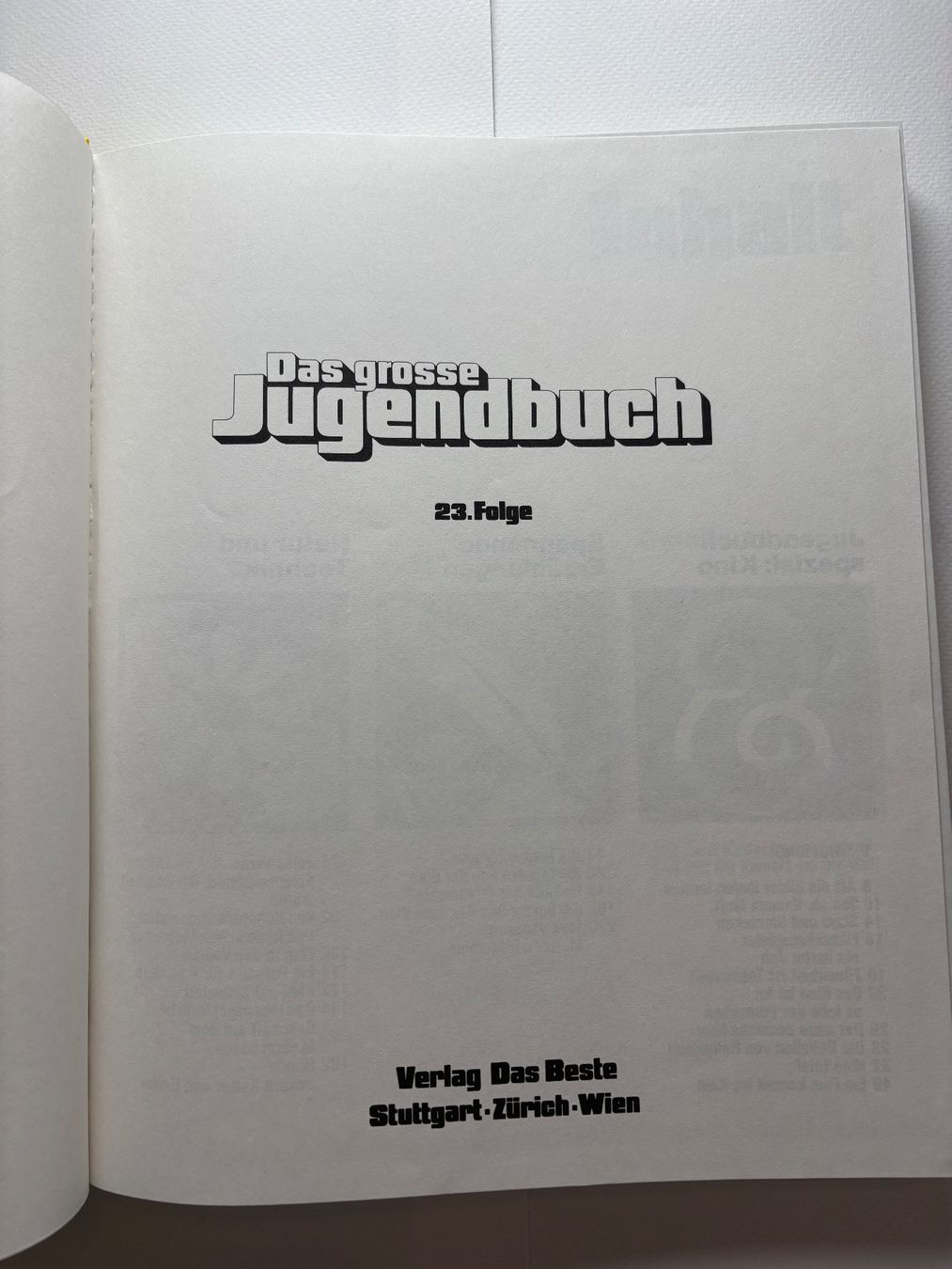 Libri: Das grosse Jugendbuch - 23. Folge – Nuovo (secondo la descrizione) da Meggen venduto da BookRevivals 3