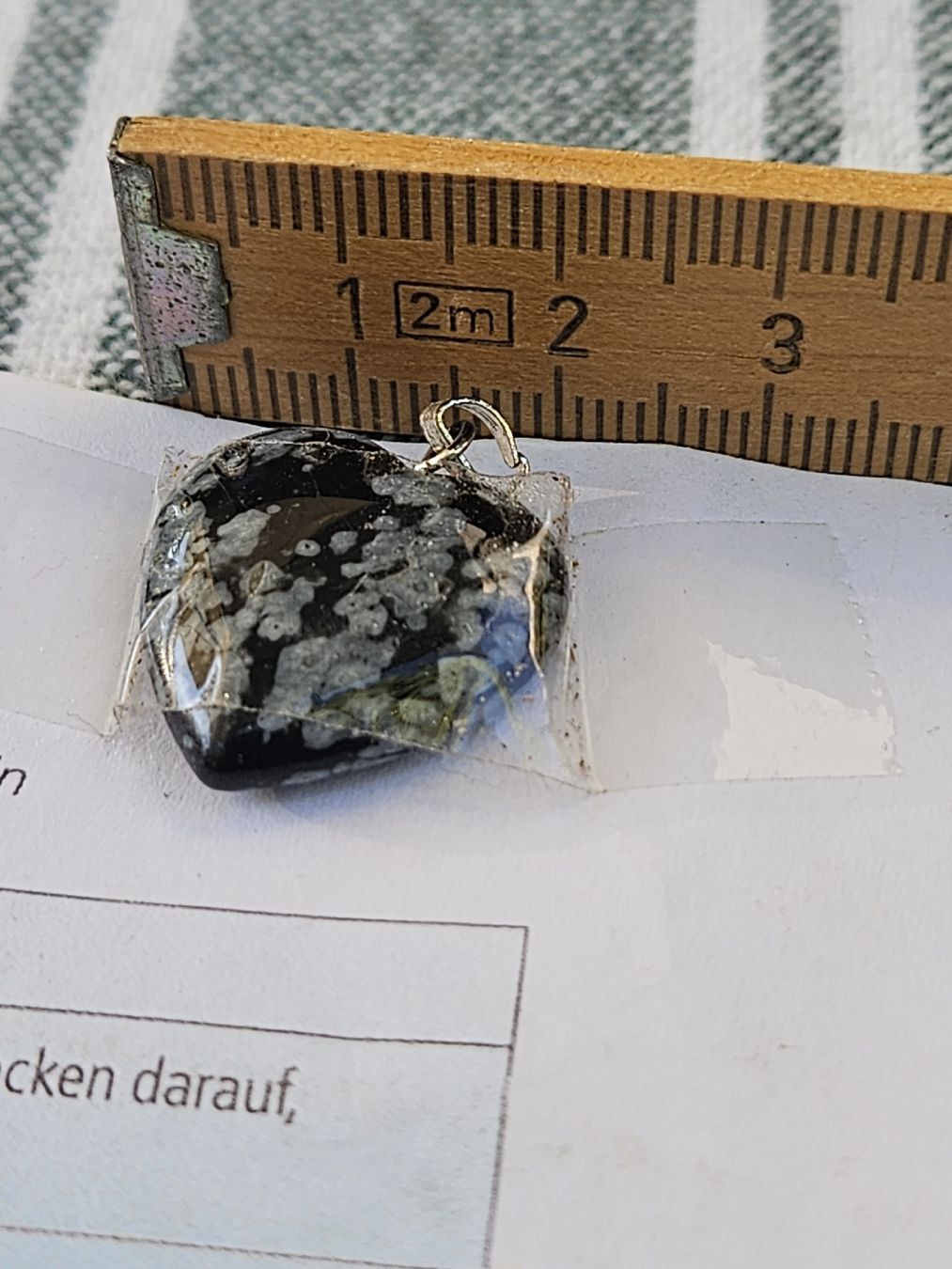Ciondoli: Schneeflocken Obsidian Trommelstein Herz Anhänger – Nuovo (secondo la descrizione) da Wettingen venduto da Sk8ertomda 3