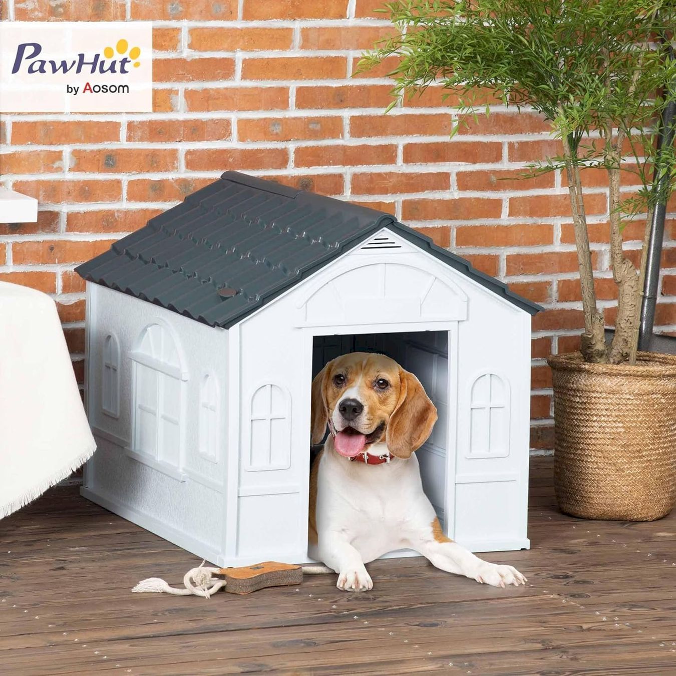 Cucce & Letti: PawHut Hundehütte mit Satteldach – Nuovo e nell'imballaggio originale da Bottighofen venduto da zaap 1