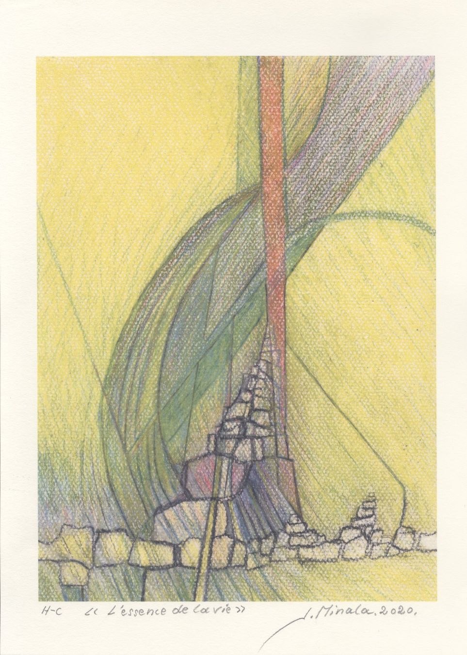 Grafica & Litografie: MINALA Jacques, 1940  - "L'essence de la vie" 2020 – Nuovo (secondo la descrizione) da Biel/Bienne venduto da 07helios032