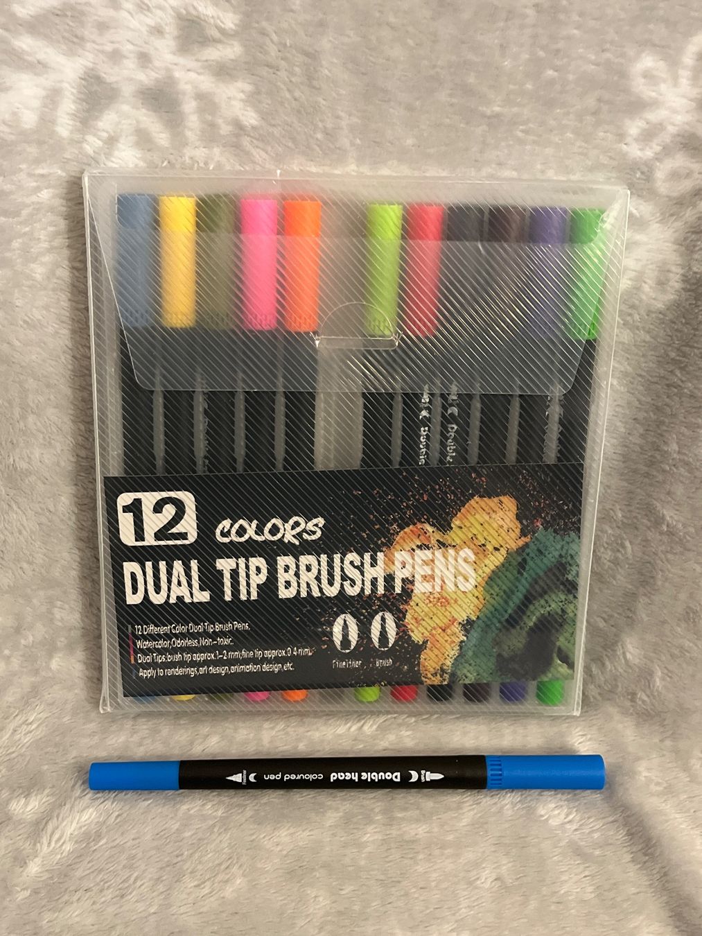 Stifte & Marker: 12 Farben Dual Tip Brush Pens – Neu und originalverpackt aus Oberegg von MZ_DiesundDas