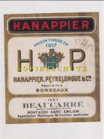 Etikette für Wein - Beaucarré 1957 (Montagne St.Émilion) /bd