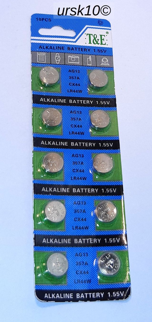 Caricatori & Batterie: 10 Stück AG13 / LR44 / SR44 / 357 Alkaline Batterien – Nuovo e nell'imballaggio originale da St. Margarethen TG venduto da ursk10
