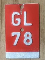 GL 78 - VELONUMMER - FAHRRADSCHILD - PLAQUE DE VELO - GL 78
