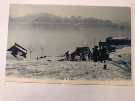 A Caux -  (en hiver)  - Train -  (commence du bob)