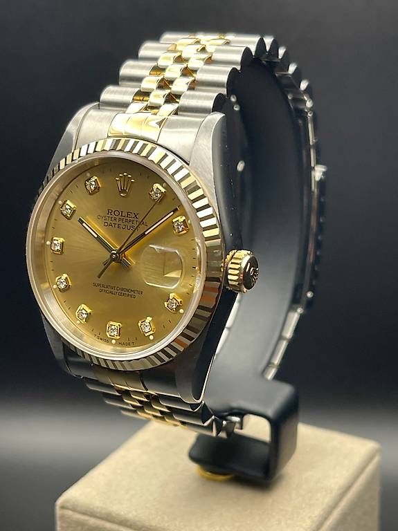 Rolex Uhren: Rolex Datejust 36 Ref. 16233 Jubilee Champagne Diamond Dial – Gebraucht aus Lugano von luganotopwatches 2