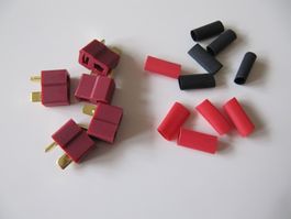 Deans Buchse  Hochstrom 70A Set 5 Stück mit Schrumpfschlauch